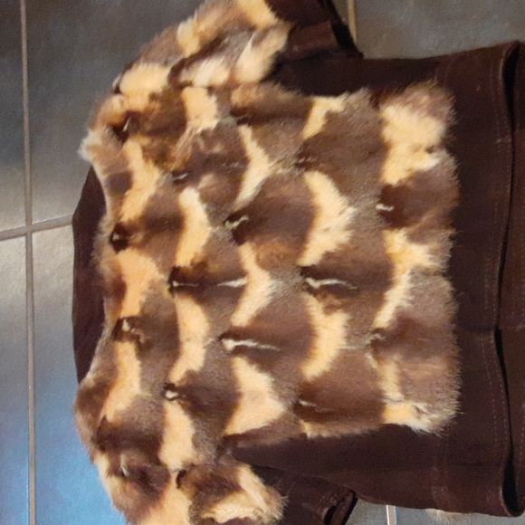 Vintage Fur & Suede Jacket - Picture 3 of 12